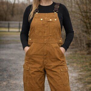 Vintage Brown Overalls Men’s / Women's Cotton Carpenter Bib Utility Work Pants